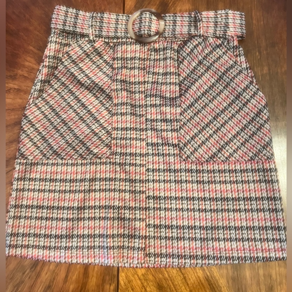 Plaid mini skirt